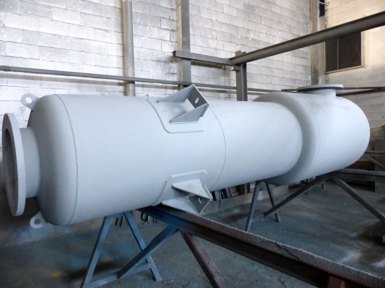 Silenciador para escape de motor diésel o gas. Silenciador acústico.