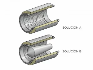 Diferentes diseños de silenciadores de ventilación cilíndricos